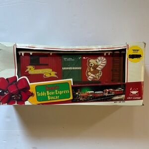 New Bright | Vintage Santa’s Teddy Bear Express Boxcar Christmas Original Box